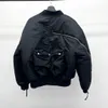 Men's Fla Independent Grailz 21ss Bomber Dupla Face Multi Zipper Bolso De Algodão De Algodão De Performance Jacket