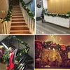 2.7m Decorazione natalizia per la casa Anno verde Ghirlanda di Natale Ghirlanda Festa di Natale Pino Rattan Navidad Ornamenti appesi 201203