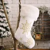 Kerstdecoraties sneeuwvlokkousen decoratie open haard kerstboom hangende hangtas 20211