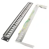 19''1u Metall abgeschirmt 24 Port Patch Panel FTP-Schrank Rack Verteiler RJ45 Netzwerkkabeladapter CAT6 7 5 Keystone Jack1