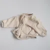 가을 신생아 카디건 코튼 소녀 겉옷 긴 소매 탑스 의류 의류 재킷 201030