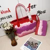 Designer- new colorful shopping bags designer retro letter handbag fashion lady temperament senior shoulder bag