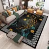 Ruldgee 현대 새로운 중국 스타일 3D 인쇄 카펫 거실 소파 커피 테이블 라이트 럭셔리 담요 홈 침실 전체 침대 매트