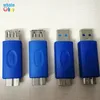 500st/Lot Standard USB 3.0 Typ A Man till USB 3.0 Micro B Male Plug Connector Adapter USB3.0 Converter Adapter AM till Microb