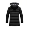 Winter Jacket Men Fashion Fur Hooded Male Parka Mens Solid Tjock s Bomull Coats Man Fleece Parkas Windbreaker 220105