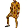 Conception de bande blanche Dashiki chemises patchwork pantalons imprimés africains pantalons sur mesure ensembles hommes marié costumes hommes tenues Ankara LJ201126