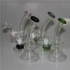 Pequenos mini dab rig bong water canos de cachimbo de vidro exclusivo plataformas de petróleo com tigela de bigma de 14 mm Banger shisha hookahs apanhador de cinzas