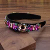 Vintage brilhante colorido cristal bandana strass diamante hairband para luxo feminino cabelo jóias292w