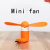 Partihandel Micro Portable USB Mini Fan Telefon Tillbehör för Android Smartphone Slumpmässig Färg DHL Gratis frakt