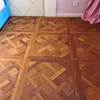 Burma Teak Versailles legno pavimenti in legno piastrelle parquet in noce Pannelli in legno arte tappeti tappeto antico rifinito stanza Mobili copertura personale arredamento casa