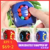 Anti Anti Stress Cube Spinning Top Little Rotating Cubo Relevo Brinquedo Para Adultos Miúdos Plástico 5-7 12-15 Anos