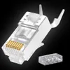 Conector Cat6a Cat7 RJ45 Plugue de cristal blindado Conectores modulares FTP Cabo Ethernet de rede Whole287h6062834