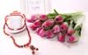 Latex Tulpen Künstliche PU-Blume Blumenstrauß echte Note für Heimdekoration Hochzeit dekorativ 11 Farben Option