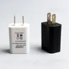 Uniwersalna UE USA płaskie sześcienne mini adapter ścienny USB Plug Home Travel Charger Power 1A 5V dla mobilnego smartfona E