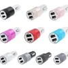 USB Car Charger Dual USB 2 Port Fast Charging Aluminum Alloy Adapter Universal Large Capacity