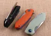 Special Offer 0456 Flipper Folding Blade Knife 9Cr18Mov Satin Blade G10 Handle EDC Pocket Knife with Retail box package