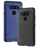 Углеродного волокна Текстура противоударный Защитная крышка Slim Fit Soft TPU силиконовый чехол для LG V40 / LG V40 ThinQ