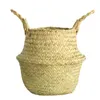 Gardening Laundry Basket Seaweed Weave Flowerpot Home Furnishing Decoration Big Belly Plant Pots Europe And America New Arrival 15ay F2