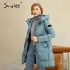 Casual kantoor dame vrouwen parka's winter jas modemerk long katoen warme jas damesjasjacht