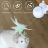 Eletrônico animal de estimação gato brinquedo penas inteligentes detentor automático detentor laser obstáculos usb engraçado gato engraçado 201217