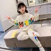 Ragazze online Celebrity Set Nuovo stile Stile coreano Stile occidentale Abbigliamento per BAMBINI Big Kid RAGAZZA Sciolto SpoX1019