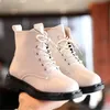 ¡Novedad de 2020! Botas Martin para chicas a la moda de estilo inglés, botas cómodas finas de felpa cálidas para invierno para niños, botas informales de alta calidad para niños