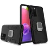 Mobiltelefonfodral för iPhone 13 Pro Max Magnetic Car Holder för Samsung Galaxy S22 Ultra A03S A02S A13 5G Metro med Kickstand Hybrid Armor Cover D1