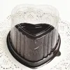300pcs Heart Shaped Blister Cake Box Mousse Packaging Plastic Box with Lid Eco Friendly Transparent Food Container