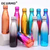 Personalizado 500ml esporte garrafa de garrafa garrafa térmica de frascos de vácuo de aço inoxidável garrafa de copo para xícaras de presente de água 201204