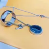 Gioielli Tre pezzi Lettera Tag Anello Collana Uomini e donne Coppia Maglione Catena Accessori