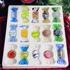 15 Pcs MURANO fait à la main en verre rouge Candy Pop Art Ornement de Noël Pendentif Table Decor Home Decor Table Favors Party Favors 201203