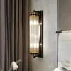 Lámpara de pared Moder Moderia Cristal Gold Gold Led Led Bedside Bedside Bedside Decor Indoor Light