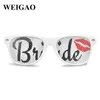 Whiteblack i Weigao Bride 1pcs Groom okulary ślubne prysznic ślubny Bachelorette Nocne Dekoracja przyjęcia 1133369