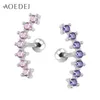 AODEJ 4 Kleuren Crystal Oor Oorbellen Roestvrijstalen Kraakbeen Oorbellen Tragus Conch Piercing Oorbellen Voor Vrouwen1