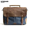 حقائب MyBrandoriginal Messenger Bag Men Canvas Handbags Vintage Totes Satchels Leather Facs Emplase Counter B071