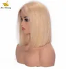 613 Lacewig Blonde Bob Lace Wig T Style Ludzkie Włosy Peruki 130% 150% Gęstość 10 12 14 16