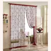 Flor rosa romântica linha pastoral cortina sala de estar divisor cortinas cortinas loja decoração 220122