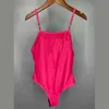 Seksi Tek Parça Bikini Kadın Tasarımcı Mayolar Yumuşak Elastik Backless Mayo Yüksek Kalite Sling Metal Bikini