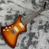 Anpassad Washburning Honeyburst Flamed Top Vänsterhänt Elektrisk gitarr Acceptera OEM-order