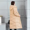 Korean Coats Woman Winter Outwear 2018 Long Warm Thicke Down Parka Fashion Slim Jacket Women Winter Hooded Solid Jack -kappa T200114