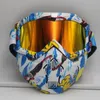Lunettes de moto avec masque Accessoires de moto Lunettes de moto ATV Ski Sport MX Casque tout-terrain Cyclisme Lunettes de course 220214