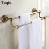 Set di accessori per il bagno Bronzo antico Set di accessori per il bagno in alluminio intagliato Porta asciugamani Portarotolo Porta scopino ganci T200425