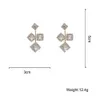 Dominated Exaggerated Fashion Full Crystal Geometric Earrings Shiny Big Gem Long Women Drop Earrings Jewelry Gift Female