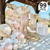 Rosa Ballong Garland Arch Kit Chrome Rose Gold Latex Birthday Party Decor Kids Bröllop Baby Shower Girl Decoration 220217