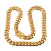 Luxury Designer Necklaces Stainless Steel Jewelry Hip Hop Necklace Mens Cuban Link Chain Long Gold Rapper Accessories Fashion Jewe7141584