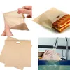 6PCS Reusable Toaster Bag Bread Sandwich Toast Non-stick for Grilled Cheese Sandwiches Food Microwave Heating Baking