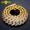 Iceoutbox 20 мм тяжелый 3 ряда хрусталь Miami est Box Clasp Cuban Link Change Chubic Zircon ожерелье Choker Bling Hip Hop ювелирные изделия 220212