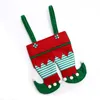 Julbyxor handväskor Nya jul Santa Elf Spirit Pants Stocking Handväskor Behandla Pocket Candy Bottle Gifts Väskor Present W-00314