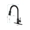 US STOCK Touch Kitchen Faucet with Pull Down Sprayer Matte Black USPS a04 a16 a02