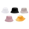 Harajuku pêcheur chapeau femme printemps été parasol chapeau homme couleur bonbon plat haut seau chapeaux tête extérieur seau casquettes coton nouveau G220311